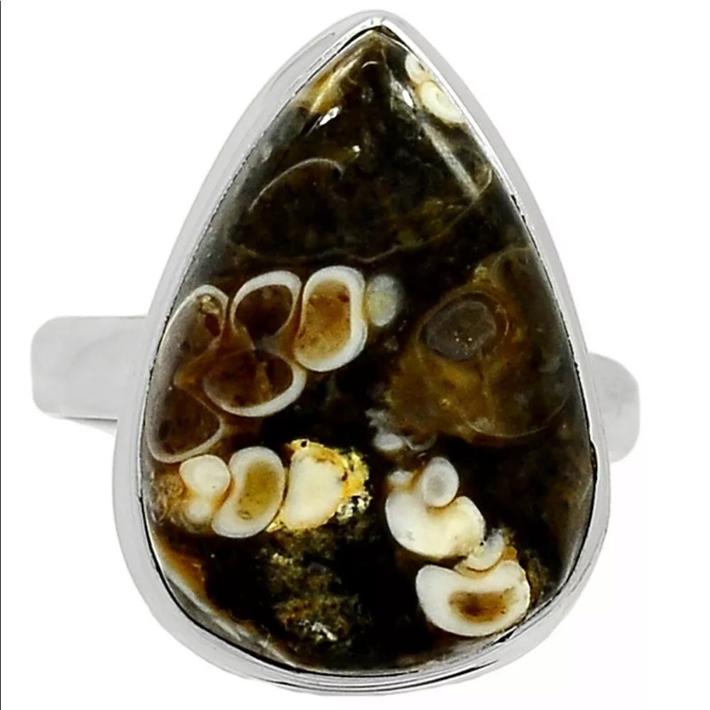 BOUTIQUE TURTELLA JASPER 925 STERLING SILVER RING8